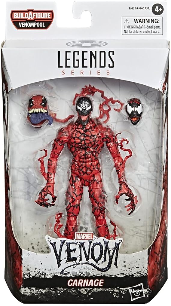Hasbro Marvel Legends Series Venom 6-inch Collectible Action Figure Toy Carnage, Premium Design and 1 Accessory | Marvel Legends Venom Series 6 Inch Action Figure BAF Venompool - Carnage