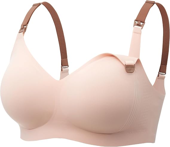 Momcozy Nursing Bra, 3.0 Jelly Strip Lift Support Wireless Maternity Bra