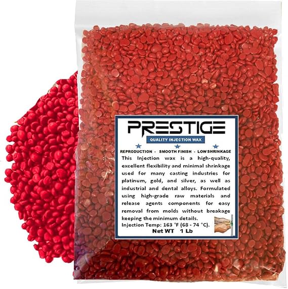 Ruby Red Injection Wax for Casting All-Season, Low-Shrinkage, High-Fluidity Jewelry Injection Wax for Platinum, Gold & Silver 1 lb