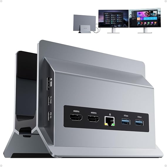 11-In-1 Laptop USB C Docking Station Dual Monitor 4K@60Hz for Home & office
