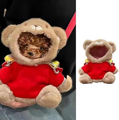 Tiny Puppy Carrier Chest Sling - Extra Small Body Carrier for Up to 4lbs Puppies Kittens, Cute Pack Pouch for Mini Yorkies Teacup Hands-Free Portable Pet Harness for Girls Boys 2lb Medium Red