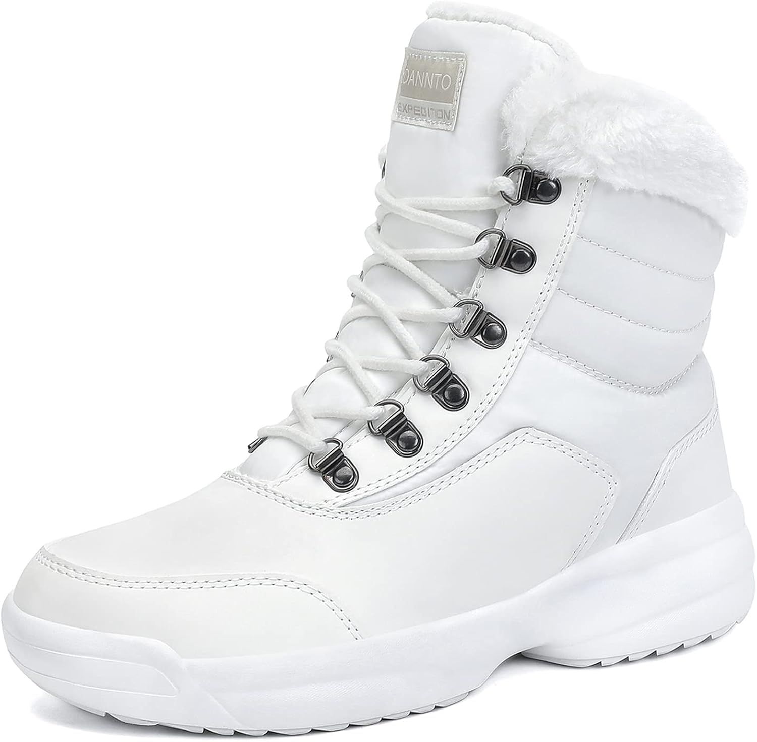 Dannto Women Winter Snow Boots Ladies Warm Fur Lined Ankle Booties Outdoor Water Resistant Furry Shoes