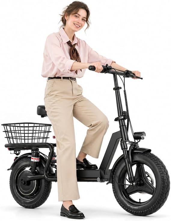 Electric Scooter with Seat for Adults, 1000W Peak Motor E-Scooter