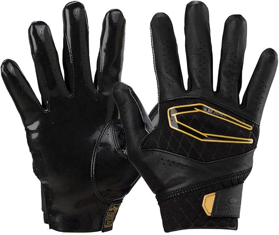 Rev X Receiver Black/Gold Football Gloves