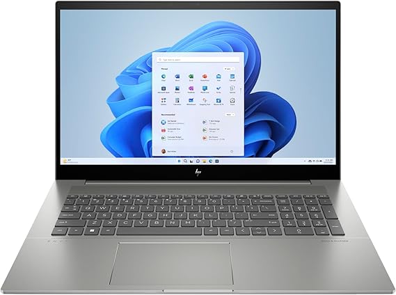 HP Envy 17-CR100 Laptop, 17.3" 1920 x 1080 Touch, Intel Core i7-1355U, NVDIA GeForce RTX 3050, 48GB DDR4, 1TB SSD, Windows 10 Pro, Backlit Keyboard, Thunderbolt 4, 5MP IR Camera, Platinum Silver