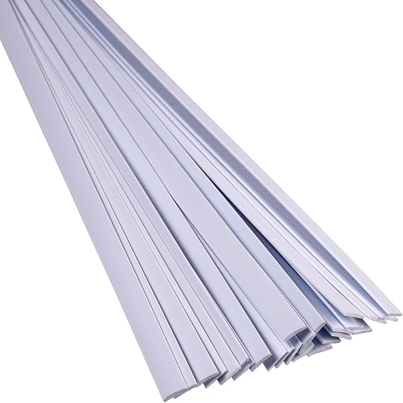 ABS Plastic Welding Rod, 3/8" x 1/16", 30 ft., White - Made in USA