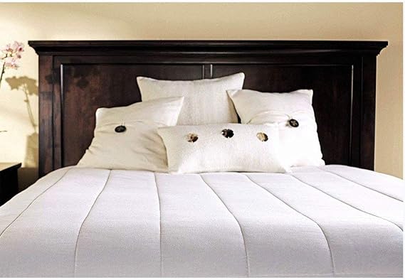 Sunbeam Heated Mattress Pad | Quilted, 10 Heat Settings, White, Queen - MSU2KQS-V000-11A00