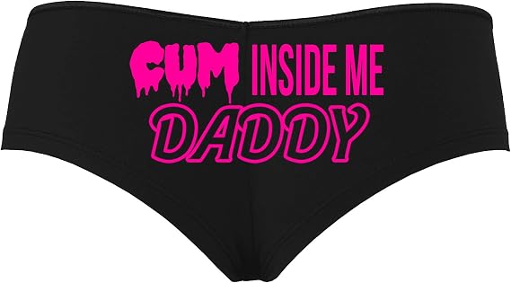 Knaughty Knickers Cum Inside Me Daddy Creampie Cumplay Black Boyshort Panties