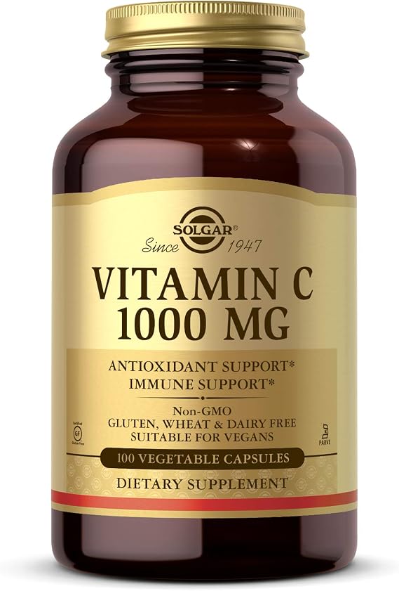 Solgar Vitamin C 1000 mg, 100 Vegetable Capsules Supplement