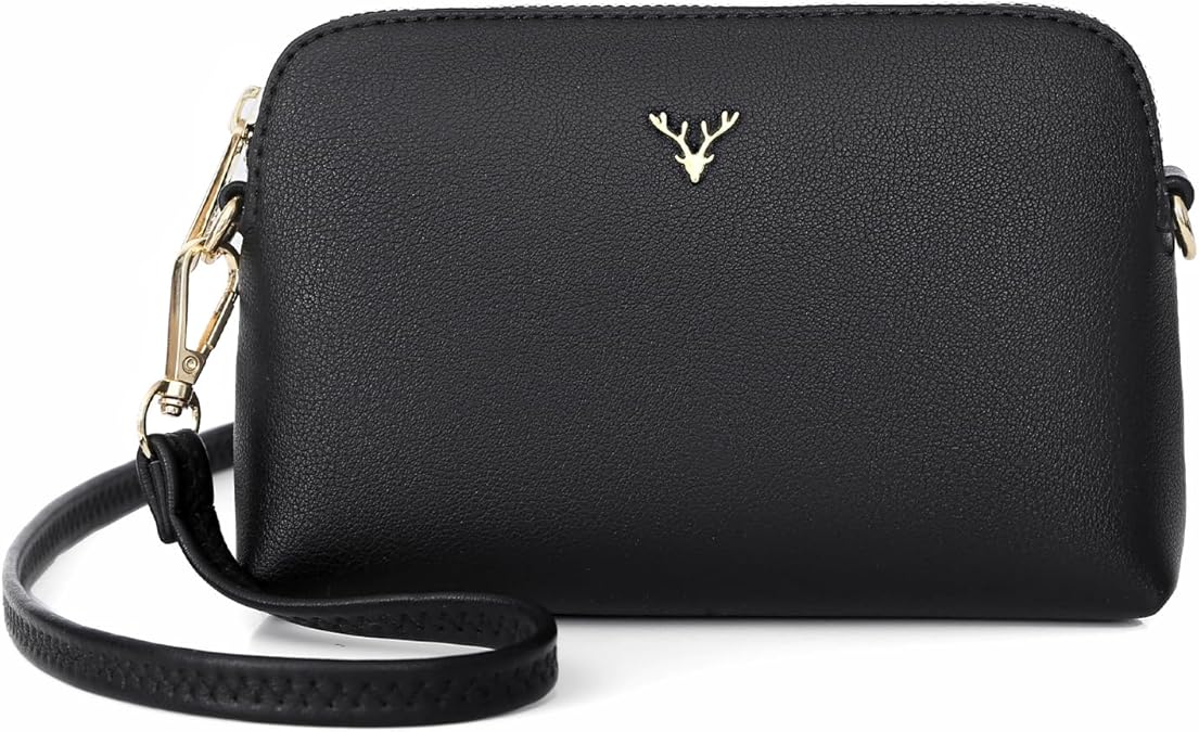 Crossbody Bag for Women, Vegan Leather Women Crossbody Purse Small Shoulder Handbags, Ladies Wristlet Clutch