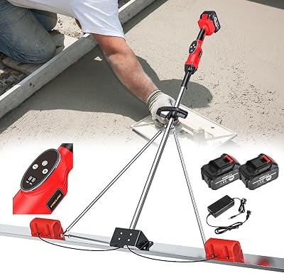 Electric Concrete Vibrating Machine with 150180200cm Board Concrete Screed Vibratory Kit with Brushless Dual Motor,Concrete Finishing Tool2M
