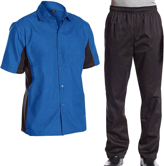 Utility Work Set with Vented Work Shirt and Elastic Waist Pants