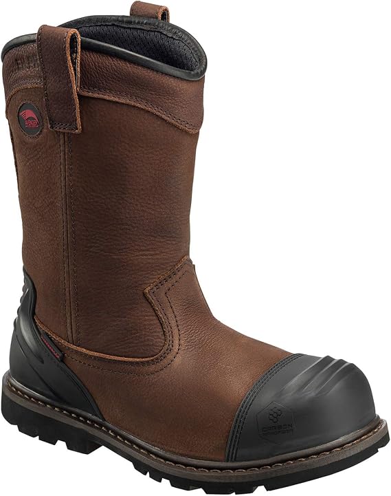 Avenger Work Boots Hammer A7876 Men's Carbon Toe EH PR Waterproof Wellington Work Boots, 15 W