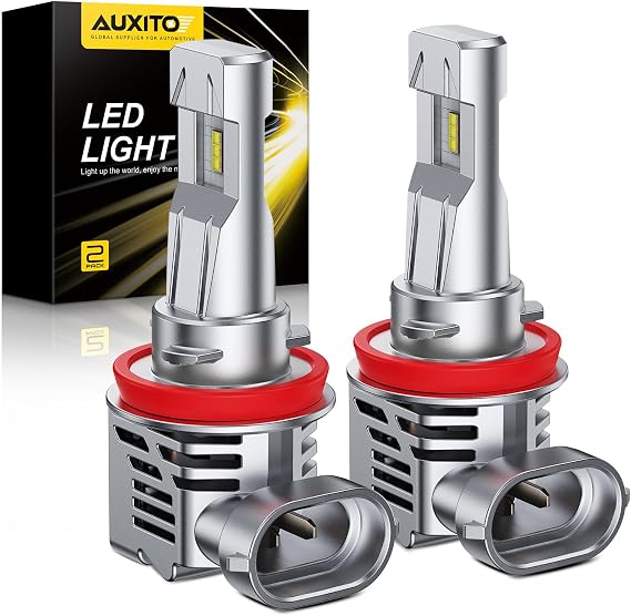 AUXITO H11 LED Bulbs, 30000LM Per Set, 6500K Xenon White, Mini Size Wireless LED Light Bulbs, Pack of 2