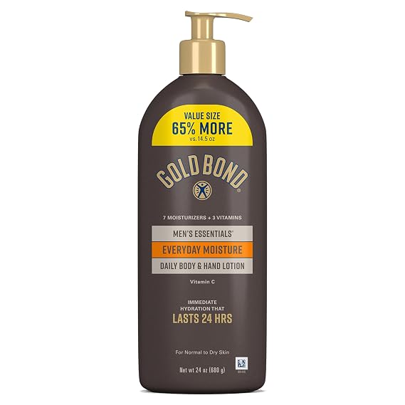 Gold Bond Men's Essentials Daily Body & Hand Lotion for Men, 24 oz