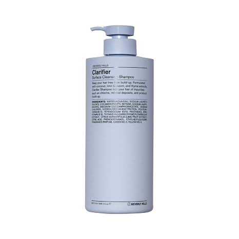 J Beverly Hills Blue Clarifier Purifying Shampoo with Coconut Oil to Hydrate Hair, (12 Oz, 32 Oz)