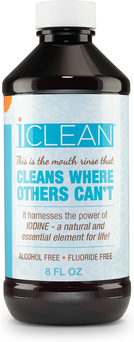 Mouthwash - Fluoride & Alcohol-Free Rinse | Harness the Power of Iodine | Molecular Iodine Mouth Rinse for Clean Oral Care | Gargle for Bad Breath & Oral Wellness | Cleans Where Others Can't