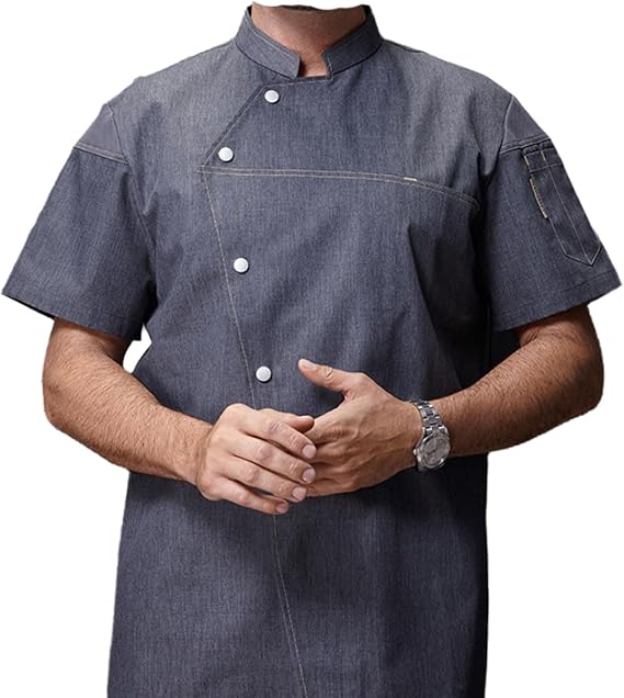 Universal Kitchen Clothing,Chef Uniform,Men Chef Top,Loose Fit And Durables,Easy To Clean,tand-up Collar Design,Simple And Stylish Design,comfortable,chefs,restaurant
