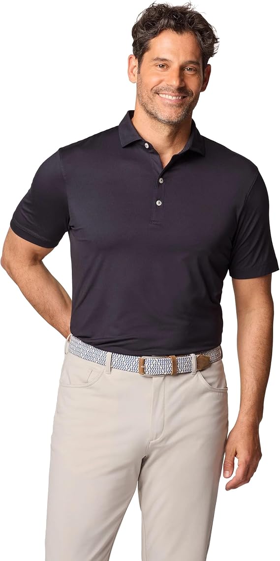 johnnie-O Birdie | Mens Performance Polo Shirt | 3-Button Golf Shirt | Moisture Wicking & Breathable | UPF 50 Sun Protection