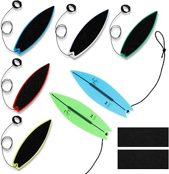 Hetenoyo 5 Pcs Mini Finger Surfboard for Car Ride Wind, Finger Board Finger Flexibility Exerciser, Office Finger Tip Deck Board Fingertip Surfboard Finger Surf Boards for Adults Relax