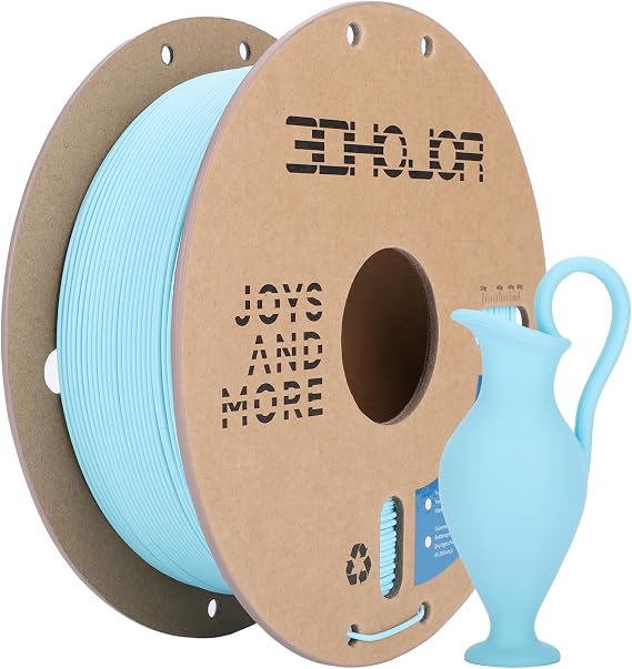 3DHoJor Matte PLA Filament Light Blue 1 kg Pastel 3D Printer Filament 1.75