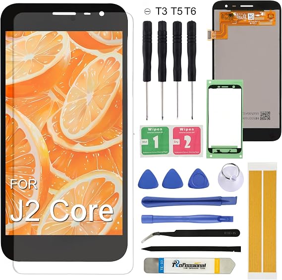 LCD Screen Replacement for Samsung Galaxy J2 Core 5'' SM-J260M J260Y J260G J260F J260T1 J260A J260AZ S260DL Assembly LCD Display Touch Screen Digitizer with Tools Adhesive