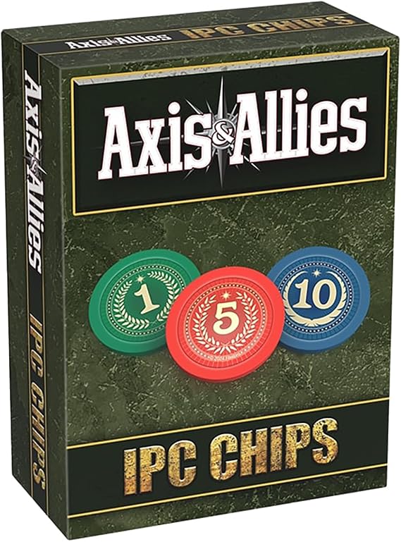Renegade Game Stuidos Axis & Allies IPC Chips - 75 Weighted Strategy Tokens & Tray