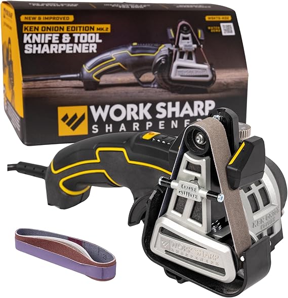Work Sharp Ken Onion Knife Sharpener Tool - Adjustable Knife Sharpening System - For Knives, Scissors, Serrated Blades, Tools