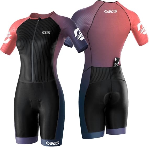 SLS3 Triathlon Suits Women - Elite Aero Sleeved Trisuit for Swim Bike Run