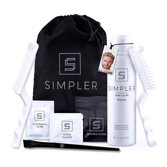 Simpler Hair Color Mustache & Beard Dye Upgraded Brush Kit - Blond