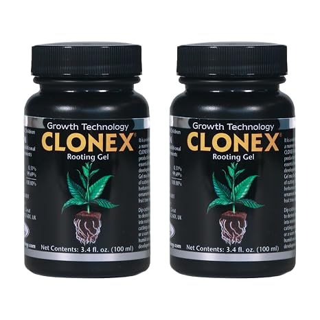 Clonex Rooting Gel - High-Performance Rooting Compound for Plant Cuttings, Contains IBA, Promotes Root Initiation & Development - 100ml (2 Pack)