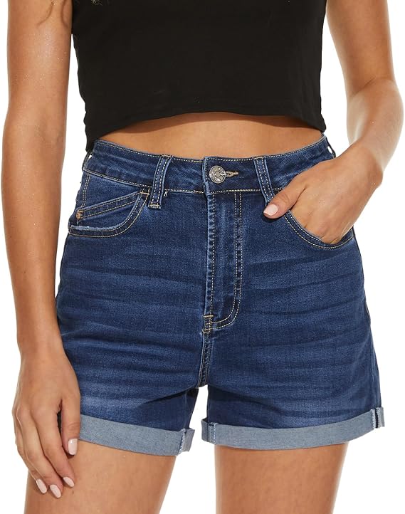 VIPONES Jean Shorts Womens High Waisted Stretch Summer Shorts for Women Trendy 2026 Outfits Casual Frayed Denim Shorts