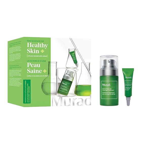 Murad Retinal Trial Kit - Encapsulated Retinal - 2-pc Set | Anti-aging Retinal skincare set with face serum and eye cream firms and targets deep-set wrinkles on face, neck and eyes
