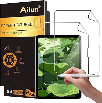 Ailun Paper Textured Screen Protector for iPad Air 11 Inch 20252024 [7th6th Generation, M3M2] 2 Pack Draw and Sketch Like on Papertouch Anti Glare