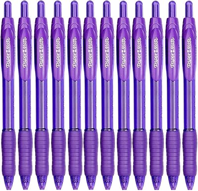 Paper Mate Profile Retractable Ballpoint Pens, Bold Point 1.4mm 12-Pack-Ballpoint, Purple
