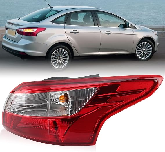 Tail Light Compatible with Ford Focus Sedan 2012 2013 2014 with Bulb Replace FO2819151 (Right Passenger Side)