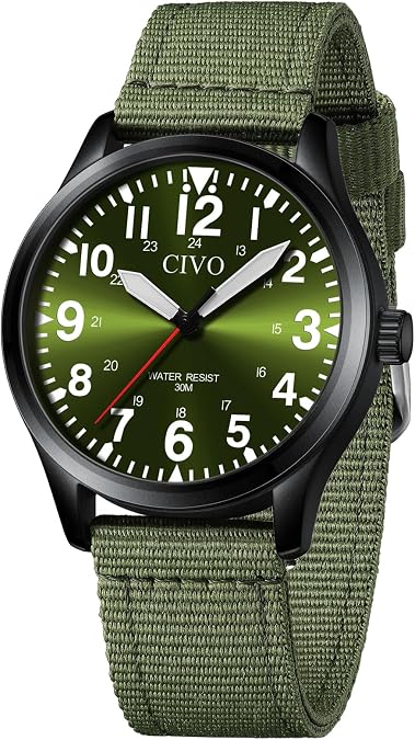 CIVO Military Watch for Men Waterproof: Analog Mens Watches Classic- Field Wrist Watches for Man