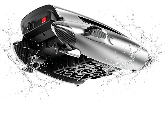 Robotic Pool Skimmer & Spa Skimmer – Solar Robot with Dual Power, Auto Path & Obstacle Avoidance, 4.1L Capacity, APP Remote Control for All Pool Types