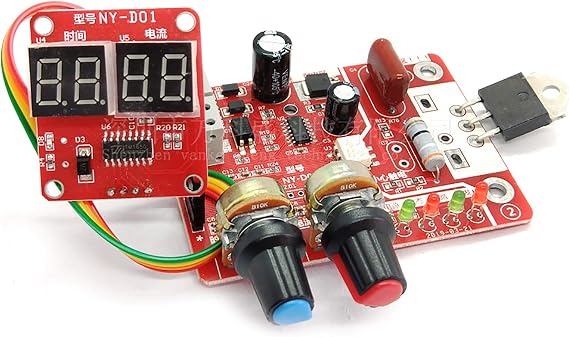 100A NY-D01 Spot Welding Machine Control Board Adjustable Time Current Digital Display Welder Transformer Controller Board