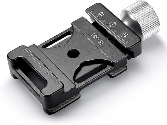 Neewer Aluminum Screw Knob Clamp Compatible Mini Quick Release Clamp for QR Plate (38mm)