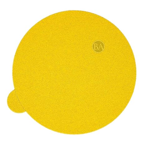 Benchmark Abrasives 6" PSA Gold Adhesive DA Sanding Discs Aluminum Oxide Grains Designed for Surface Blending Edge Sanding General Stock Removal Orbital Sanders (Pack of 50) - 40 Grit