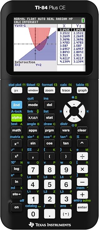 Texas Instruments TI-84 PLUS CE-T Bilimsel Grafik Hesap Makinesi, Siyah