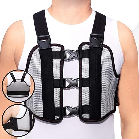 ORTONYX Sternum & Thorax Support Chest Brace, Post Surgery Recovery Vest | Adjustable & Breathable. Open Heart Surgery Chest Protector. Sternum Fractures Rehabilitation. Model HB5255/XLarge