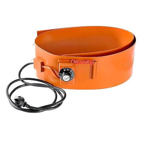 Metal Drum Heater 55 Gallon, 110V 1200W Barrel Band Heater, Heavy Duty Insulated Bucket Heater, Silicone Rubber Heating Band with Temperature Controller, for Metal Oil Drum Grease Keg (68.5" x 5")