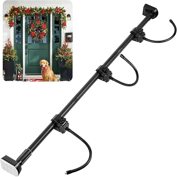 Adjustable Fits 32"- 80" Doors Garland Holder for Door Frame,Christmas Decoration Front Door Tension Rod Garland Holder,Three Sizes to Choose From,for Christmas and Halloween Decorations(Size:32-67in)