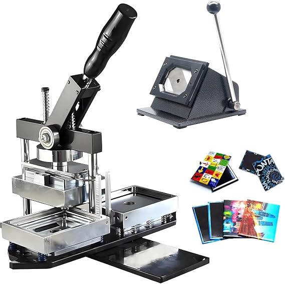 Square Magnet Maker Machine Kit 80 X 5m DIY Fridge Fridge Making Machine Kit with 1 Press Machine +1 Paper Cutter +100 Sets Consumables Photo Refrigerator Sticker Magnet Press Machine
