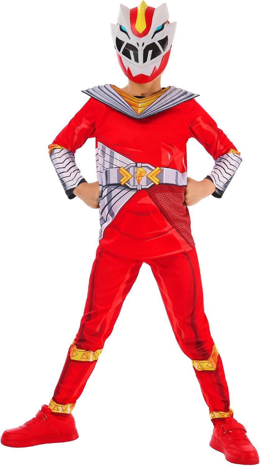 Rubie's Official Power Rangers Cosmic Fury Red Ranger Costume, Childrens Fancy Dress