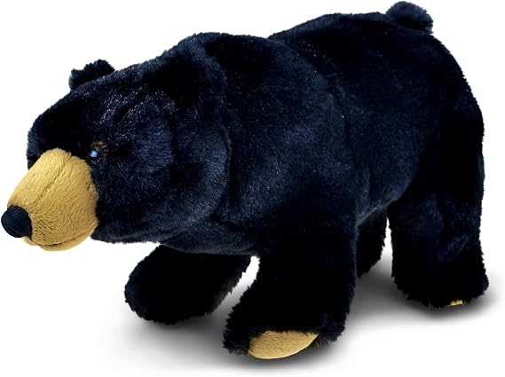 Dollibu Black Bear Stuffed Animal - Wild Animal Plush Toy Gift, 11 Inches | Cute Stuffed Animal Plush Gift for Kids, Adults, Soft Plush Fabric Stuffed Toy for Girls and Boys, Cuddly Black Bear Toy