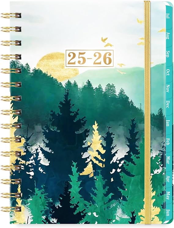 Planner 2025-2026 - Academic Planner 2025-2026, JUL 2025 - JUN 2026, 6.3" x 8.4"(A5 Size), Weekly and Monthly Planner, 2025 Academic Planner with Hardcover, Back Pocket, Laminated Tabs