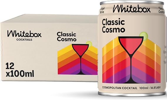 WHITEBOX COCKTAILS Ready to Drink Classic Cosmopolitan, 12 x 100ml Cans